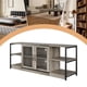 thumbnail image 3 of QinaQin Mueble para TV de 63 pulgadas estilo farmhouse para pantallas de 75 pulgadas, con puertas de malla, repisas y almacenamiento, acabado roble rústico, 3 of 6