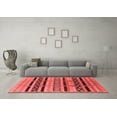 thumbnail image 3 of Ahgly Company Indoor Round Solid Red Modern Area Rugs, 6' Round, 3 of 4