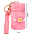 thumbnail image 6 of Joernso Storage Bag Cartoon Decor Earphone Keys Changes Coin Storage Bucket with Wrist Strap Zipper Closure Portable Keychain Bag Decoration Pendant, 6 of 8