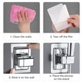 thumbnail image 1 of Injueey Soporte de ducha de montaje en pared Flexible larga vida útil amplia aplicación autoadhesivo montado en la pared Juegos de accesorios de baño, 1 of 6