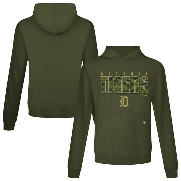 Men's Levelwear Green Detroit Tigers Relay Protect Pullover Hoodie