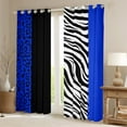 thumbnail image 2 of Manfei Fashion Geometric Striped Blackout Curtains Set of 2 (52x84 Each), Leopard Cheetah Print Window Curtains, Modern Abstract Style Curtains and Drapes, Curtains Blackout Room Decor, 2 of 6