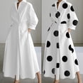 thumbnail image 3 of Elegant Maxi Dress for Women Long Sleeve V-Neck Casual Party Dress With Pocket, 3 of 11