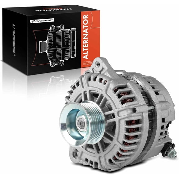 A-Premium Alternator Compatible with Nissan TITAN 2004-2006, Pathfinder Armada 2004, Armada 2005-2006 & Infiniti QX56 2004-2006, 5.6L, 12V 130A 7-Groove Pulley Clockwise, Replace# 23100-8S100
