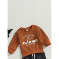 thumbnail image 3 of Wassery Toddler Boys Girls Fall Clothes Kids Halloween Outfits Long Sleeve Pumpkin Letter Print Sweatshirt 12M-5T, 3 of 6