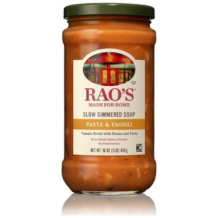 Rao's Made for Home Pasta & Fagioli Soup, Ready to Eat Vegetable Soup, No Preservatives, 16 oz