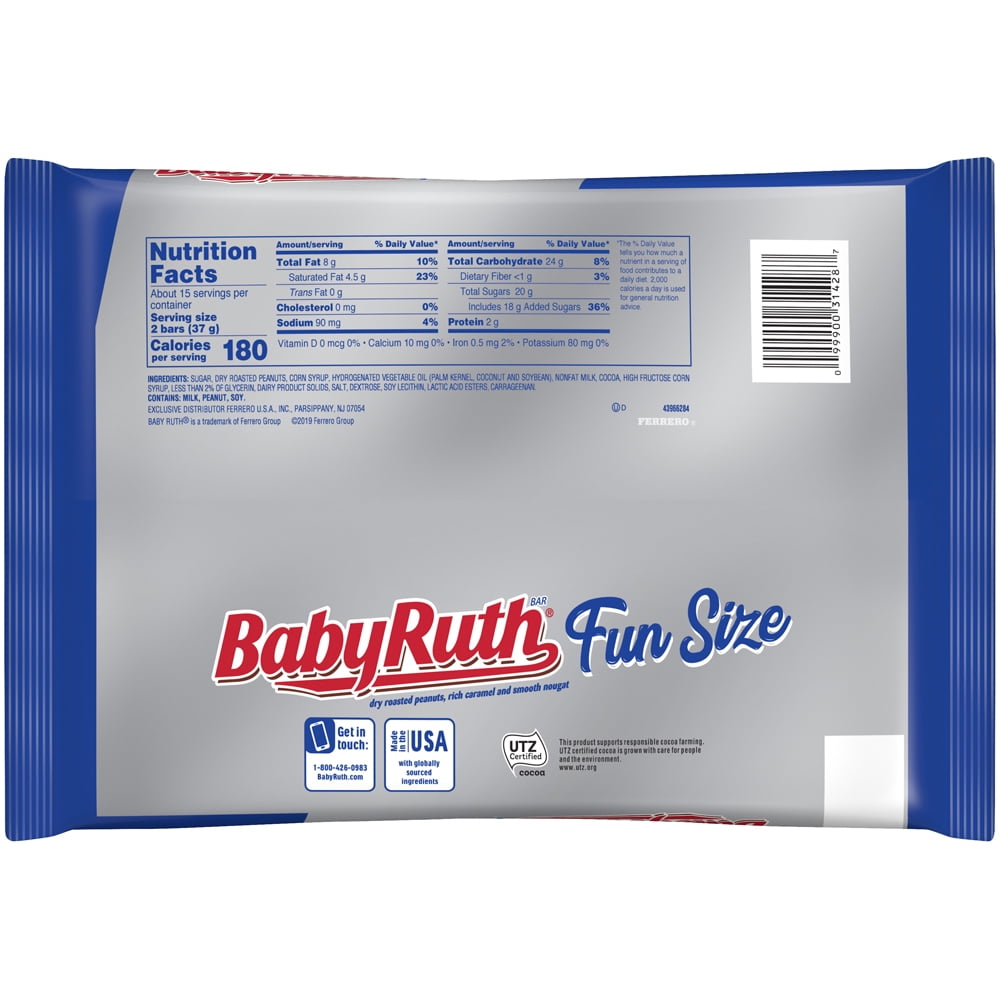 Baby Ruth Fun Size Peanut Chocolate Candy Bars