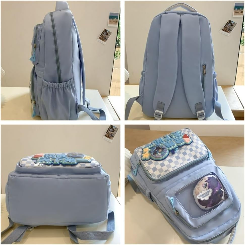 SPEKSEE Ita Bag Pin Display Backpack Big Kawaii Backpack Double Clear Windows Anime Backpack Light Weight Backpack
