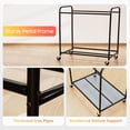 thumbnail image 6 of 3 Section Rolling Laundry Sorter with Removable Bags Lockable Wheels and Lid 180L Capacity Hamper, 6 of 10