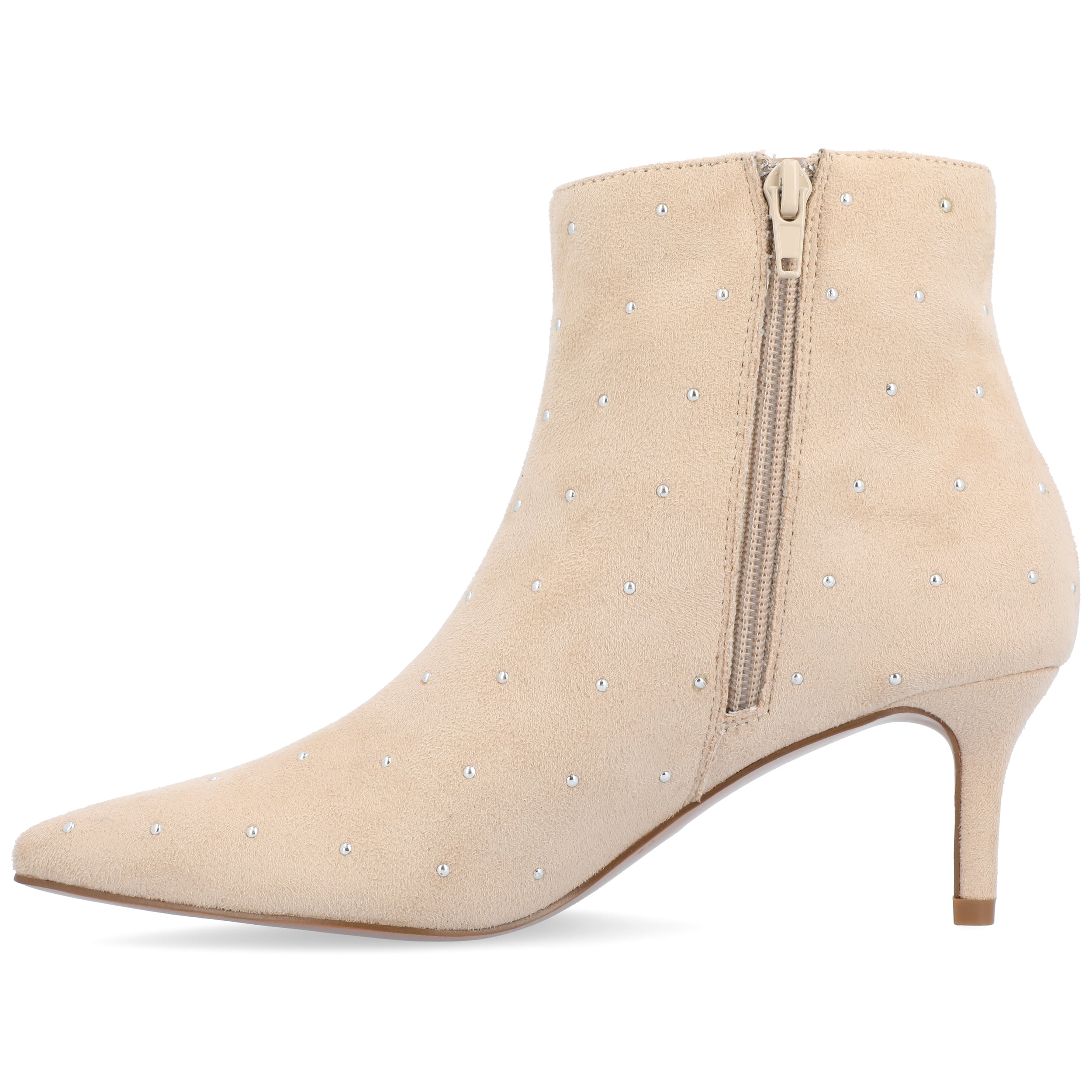 Journee Womens Rossia Inside Zip Kitten Heel Booties