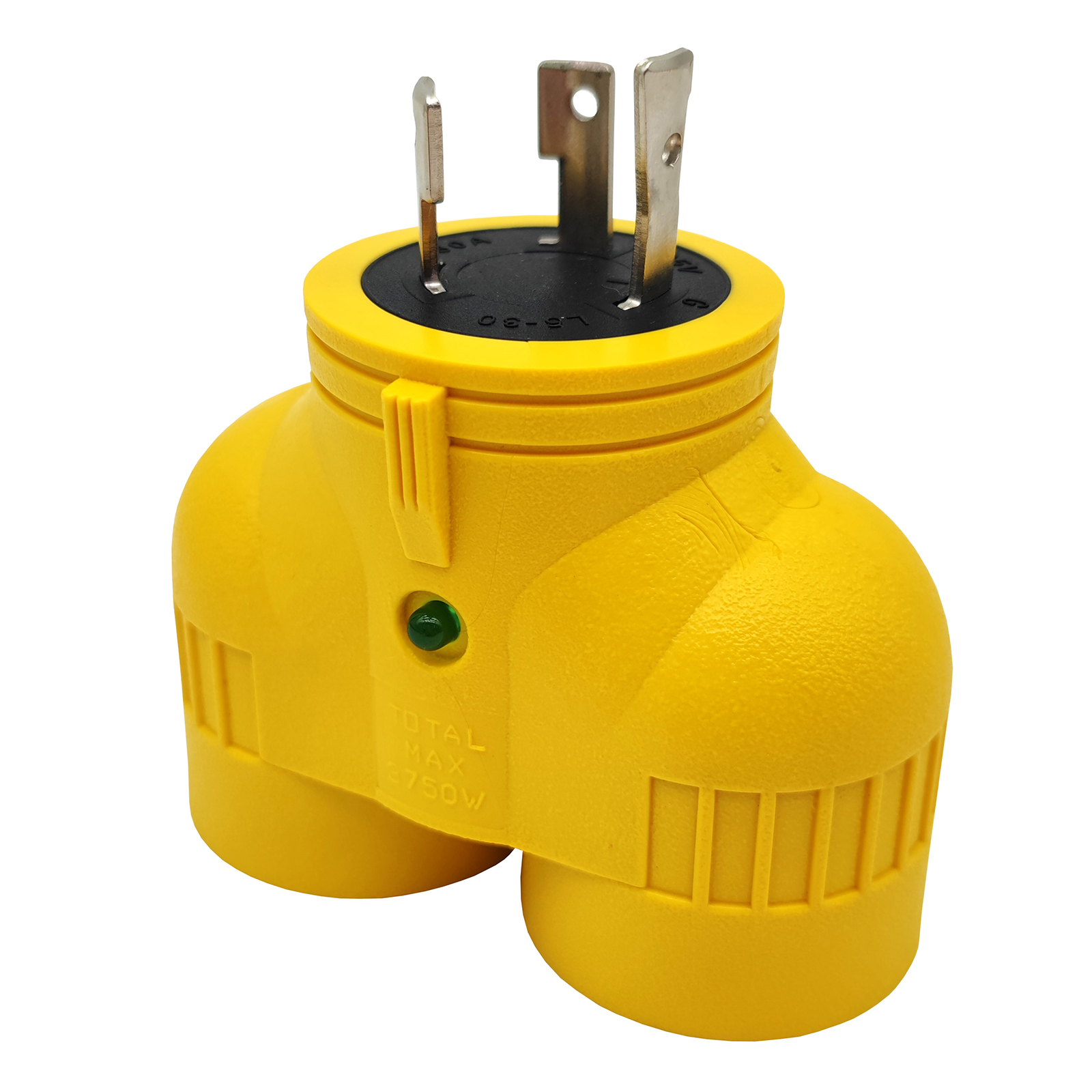 Parkworld 885224 Generator Adapter 30A Twist Lock L5-30 Plug to 20A (2)5-20 Receptacle