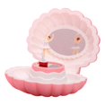 thumbnail image 3 of Caja de almacenamiento de baratija de joyería Macarena en forma de concha Rosa oscuro, 3 of 7