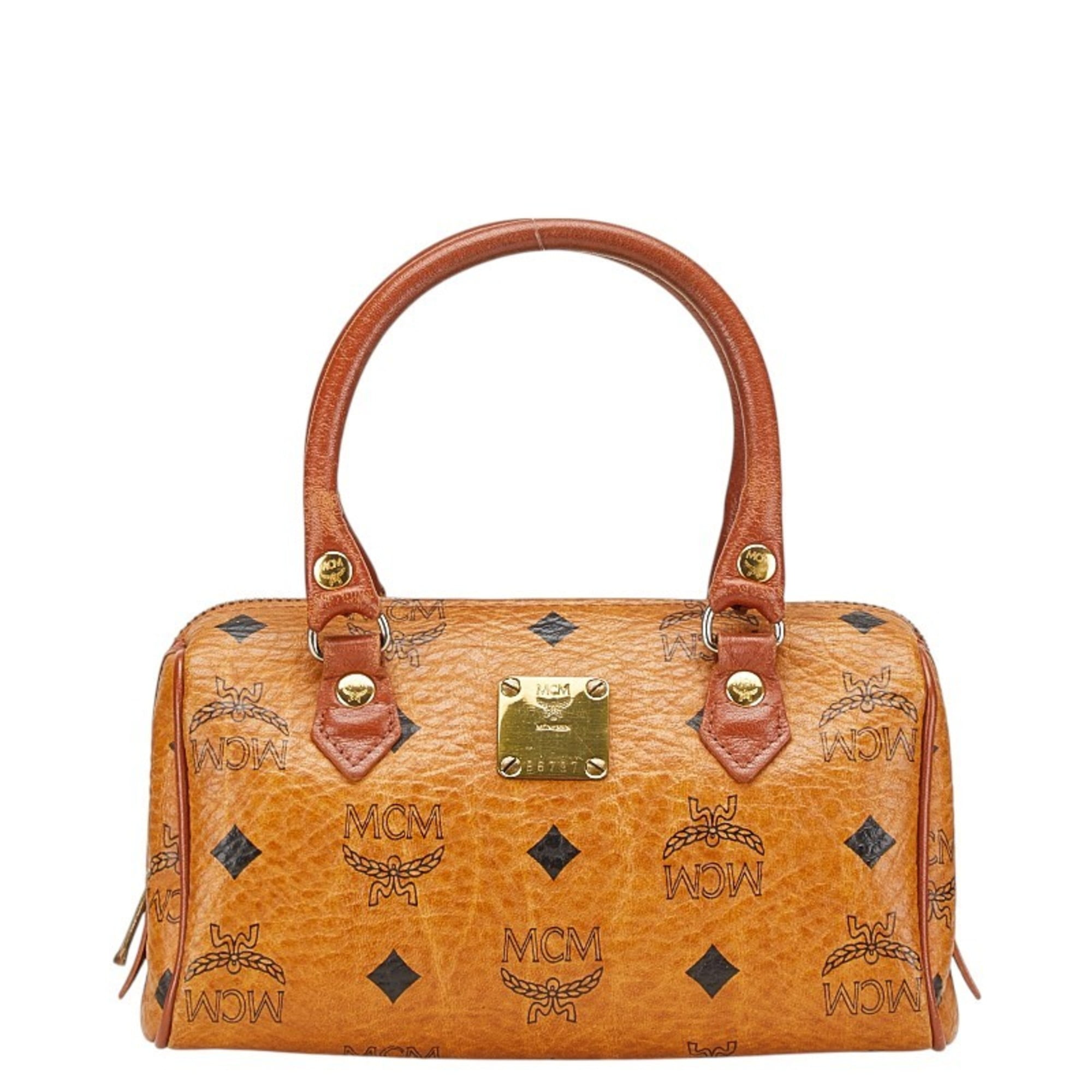 MCM Signature Soft Pink Diamond Logo Leather Mini Flap Lock