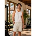 thumbnail image 3 of Men's Athletic Shorts with Zipper Pockets Lightweight Drawstring Stretch for Workout Gym Basketball 30-42, 3 of 7
