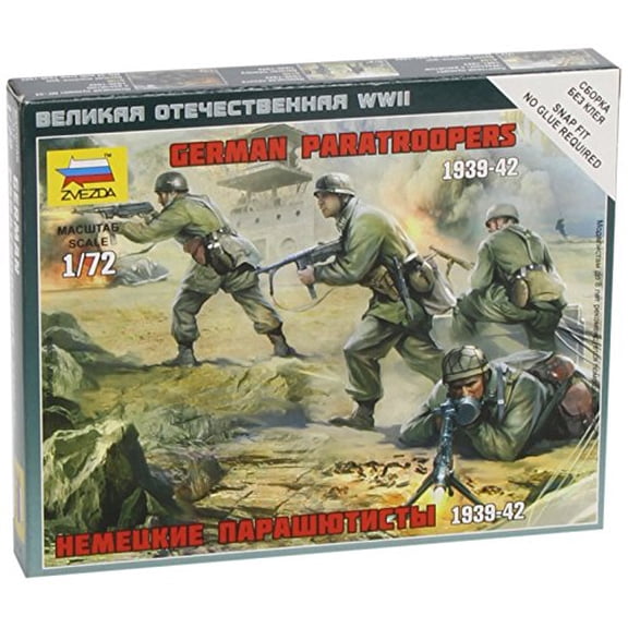Zvezda ZVD6136 Model Kit – German Paratroopers – 1: 72 Scale
