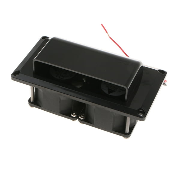 Ventilador de ventilación lateral para techo de caravana de 12 V, color negro