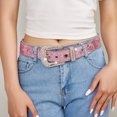 thumbnail image 2 of Cinturón de diamantes de imitación de moda para mujer, estilo vaquera occidental, cinturón para pantalones vaqueros, 2 of 6