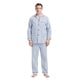thumbnail image 1 of GLOBAL Conjuntos de Pijamas para Hombre, Ropa de Dormir de Franela 100% Algodón, Ropa de Dormir Superior E Inferior de Manga Larga, Rayas de Tejido Azul XL, 1 of 6