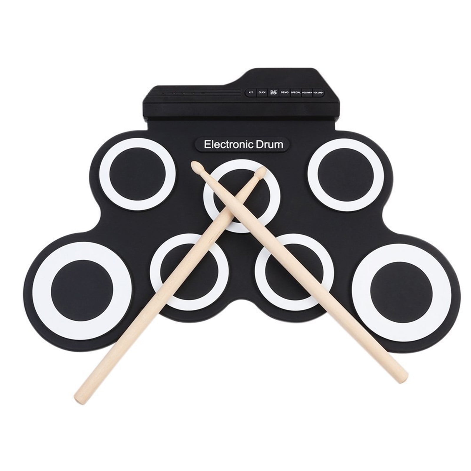 karymi Electronic Drum Set, Folding Hand Roll Electronic Drum Roll Up Drum Practice Pad Kit, Drum Pedals Drum Sticks , Great Holiday Birthday Kids Family Gifts