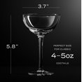 thumbnail image 3 of Juego de 4 vasos de champán SAY HO UM, cristal vintage, 120 ml, 3 of 6
