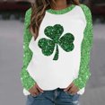 thumbnail image 1 of Qiopertar Mode Femmes Imprimé Col Rond Pull Tops Manches Longues Blouse Confortable Chandail en Molleton Offres de la Semaine Liquidation Moins de 5$ jusqu'à 90 % de Réduction, 1 of 4
