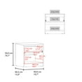 thumbnail image 3 of Xukmct Beside Table with 1 Drawer and 1 Open Shelf, Wood Nightstand for Living Room, Bedroom, Brown + Gray, 3 of 8