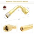 thumbnail image 3 of Extensión de válvula de neumático, extensores flexibles de vástago de válvula con adaptador de extensión de válvula de neumático de latón de 90 grados compatible con coches, camiones, motocicleta, 3 of 5