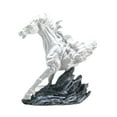 thumbnail image 3 of Estatua de caballo al galope Estatua de caballo corriendo Arte Significado de éxito Caballo de pie blanco, 3 of 9
