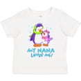 thumbnail image 3 of Inktastic My Nana Loves Me Cute Penguins Girls Toddler T-Shirt, 3 of 5