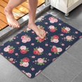 thumbnail image 4 of Pioneer Flower Floral Print Pattern Bathroom Rugs Mat, Non Slip Microfiber Bathroom Rug with Rubber Backing, Soft Mats for Bathroom Floor Tub Shower, 20"x32", 4 of 5