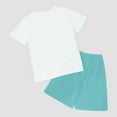 thumbnail image 5 of Baby Boy Outfits Toddler Short Pants Set Kids Summer Cotton Solid Printed Sleeve Basketball 0 3 6 12 18 24 Months Shirt and Jogger Shorts T-Shirt & 2PCS, 5 of 5