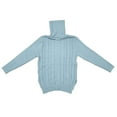 thumbnail image 5 of IMENGL Chandail Rétro à Col Roulé en Tricot Uni à Manches Longues pour Femmes, Bleu m, Taille M-TG, 5 of 5
