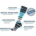 thumbnail image 5 of 4 Pairs Compression Socks for Women & Men 20-30 mmHg Circulation Support Recovery Socks for Nurses, Medical, Running, Cycling, Athletic (L/XL), 5 of 7