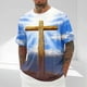 thumbnail image 2 of Blusa de Manga Corta Top de Manga Corta para Hombres, Camiseta de Impresión Cuello Redondo Casual de Moda de Verano, 2 of 5
