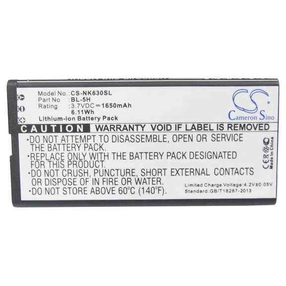 1650mAh BL-5H Battery for Nokia Lumia 638 Lumia 635 RM-975 Lumia 636 Lumia 630 Lumia 630 Dual SIM