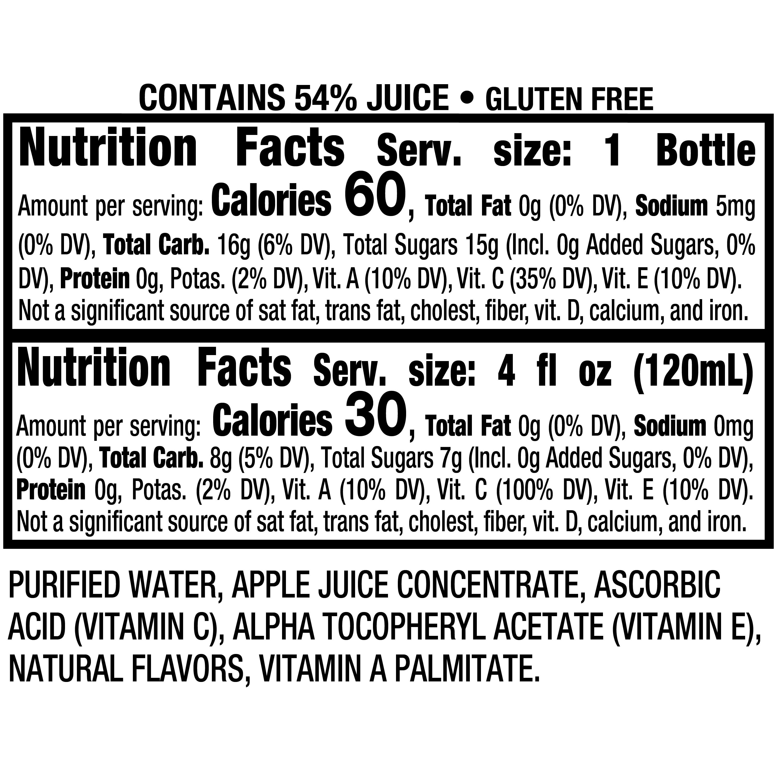 (4 pack) Mott's for Tots Apple Juice, 8 fl oz, 6 Count Bottles