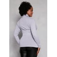 thumbnail image 3 of Womens Plus Size Ruched Mock Neck T Shirt, 3 of 3