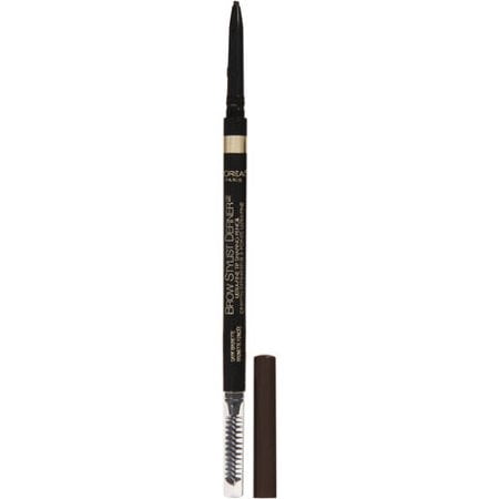 L'Oreal Paris Brow Stylist Waterproof Eyebrow Pencil, Dark Brunette, 0.003 (Best Eyebrow Makeup For Brunettes)