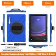 thumbnail image 2 of Dteck for Samsung Galaxy Tab S10 Ultra Case 2024 with Pencil Holder Crossbody Strap 360 Rotating Hand Strap & Stand, Rugged Case for Galaxy Tab S10 Ultra / Tab S9 Ultra/ S8 Ultra 14.6",Blue, 2 of 12