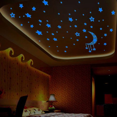 Staron A Set Kids Bedroom Fluorescent Glow In The Dark Stars