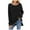 Black, variant on RMGVDSD Sweaters For Women Side Split Oversized Pullover Tops Crew Neck Long Sleeve Shirt Sweater Solid Color Fashion Pullover Sweater Tops /Light Gray