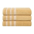 thumbnail image 2 of BNM Zero Twist Ribbed Cotton Bath Towel Set of 3, Gold, 2 of 11