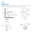 thumbnail image 4 of SUPERFLO 21  Inch Black Tall Toile for Seniors,  Elongated Height Toilet with Comfort Chair Seat, 1.28 Gpf Powerful Single Flush Extra Tall Toilets, 12 Inch Rough In for Bathrooms  & Tall Person, 4 of 9