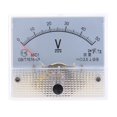 thumbnail image 2 of Medidor de panel analógico rectangular de CC de 0 a 450 V, amperímetro y medidor de corriente, color blanco 0-50 V, 2 of 6