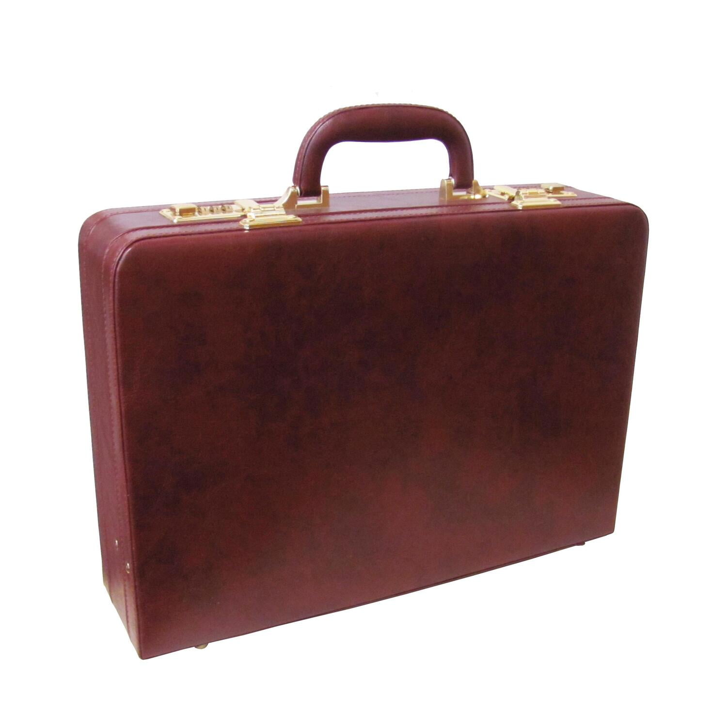 Executive Faux Leather Business Briefcase Attache Travel Case Office Work Bag 