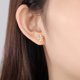 thumbnail image 2 of Rose Plaqué Or Rose Fleur Boucles D'oreilles - Boucle D'oreille Fleur De Boucles D'oreilles Feuille Hypoallergéniques pour Femme 1 pieza JM, 2 of 4
