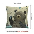 thumbnail image 4 of Cartoon Rhinoceros Animal Blue Outline Throw Pillow Lumbar Insert Cushion Cover Home Decoration, 4 of 7