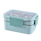 thumbnail image 4 of Caja Bento Macarena Fiambrera de Acero inoxidable 2 capas apilable Azul, 4 of 8