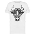 thumbnail image 1 of Line Art Bull Cow Tattoo T-Shirt Men -Image by Shutterstock, Male Medium, 1 of 2