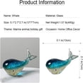 thumbnail image 4 of Figura de ballena de vidrio soplado hecha a mano iZZZHH, cristalina y luminosa, ideal para decorar el hogar, centro de mesa., 4 of 8